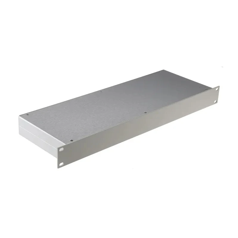RS PRO 1U 19-Inch Aluminium Rack Mount Case P10, 153 mm Depth, 44 mm Height, Grey, IEC 297, 584-211