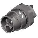 Wieland RST MINI Series Panel Mount Mini Connector Male Screw, 3-Pole, 16A, 400V, 1-Way, IP68/IP69/IP66, Black 46.032.5053.1