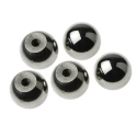 RS PRO Silver Aluminium Ball Clamping Knob, Threaded Through Hole, Ball Shape, 16 mm Diameter, 7 mm Thread Length, 144-3651
