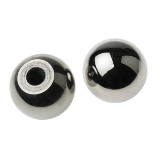 RS PRO Stainless Steel Ball Clamping Knob, Push-in, Silver, 20 mm Diameter, Model 144-3642