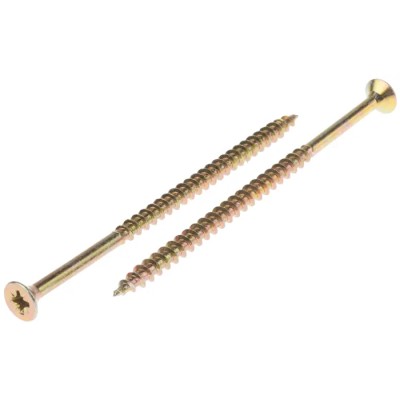 RS PRO Pozidriv Countersunk Steel Wood Screw, Passivated Zinc Plated, 5 mm Thread, 100 mm Length 144-3489