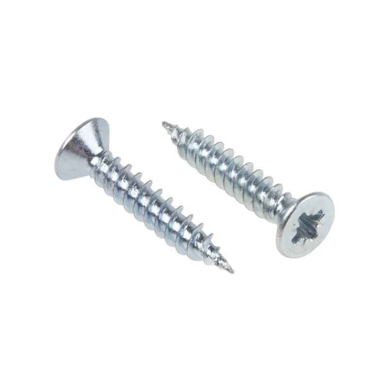 RS PRO Pozidriv Countersunk Steel Wood Screw Bright Zinc Plated No. 4 Thread 0.625in Length 144-3496