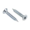 RS PRO Pozidriv Countersunk Steel Wood Screw Bright Zinc Plated No. 4 Thread 0.625in Length 144-3496