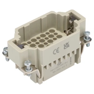 HARTING Heavy Duty Power Connector Insert 10A 250V, 42 Pole, Male, 0.14–2.5 mm², Cable Mount, 09162423001