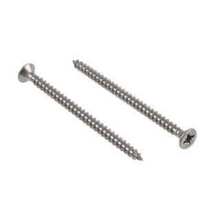 RS PRO Pozidriv Countersunk Stainless Steel Wood Screw, Metric Thread, 60 mm Length, A2 Grade, 144-3510