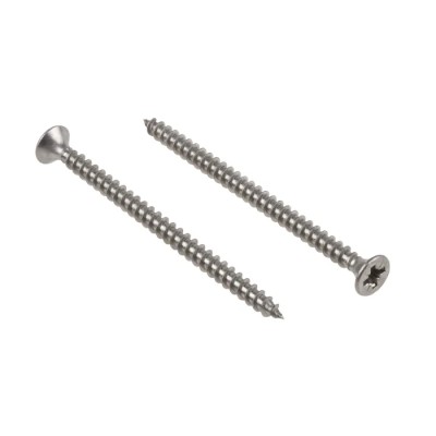 RS PRO Pozidriv Countersunk Stainless Steel Wood Screw, Metric Thread, 60 mm Length, A2 Grade, 144-3510