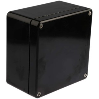 RS PRO Ex-GJB Series Black Fibreglass Reinforced Polyester Junction Box, IP66, ATEX, IECEx, 160mm x 160mm x 90mm 144-4455