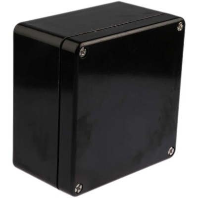 RS PRO Ex-GJB Series Black Fibreglass Reinforced Polyester Junction Box, IP66, ATEX, IECEx, 160mm x 160mm x 90mm 144-4455