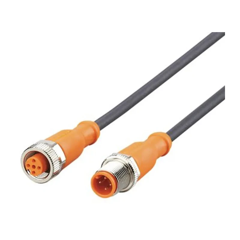 ifm electronic 4 Way Sensor Actuator Cable Female M12 to Male M12 Polyurethane Jacket 1 m, IP65-IP69K EVC718