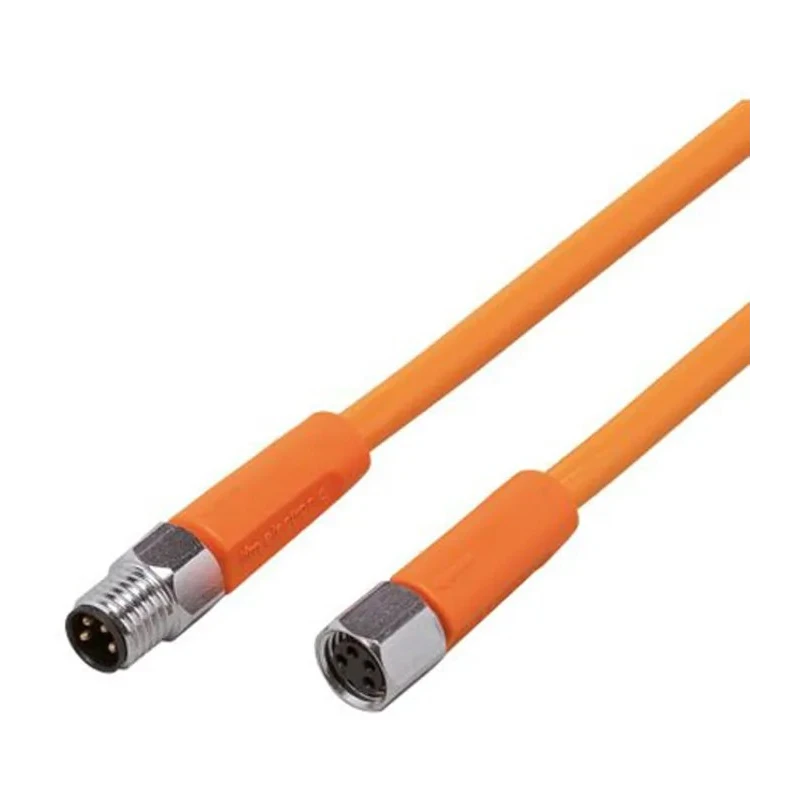 ifm electronic Female 4 Way M8 to Male 4 Way M8 Sensor Actuator Cable, 5m, Orange, Polyvinyl Chloride Jacket EVT182