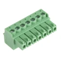 RS PRO Pluggable Terminal Block 7-Contact 3.5 mm Pitch 300V 10A Polyamide 66 Straight Green 1 Row 144-4068