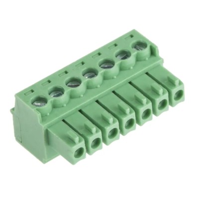 RS PRO Pluggable Terminal Block 7-Contact 3.5 mm Pitch 300V 10A Polyamide 66 Straight Green 1 Row 144-4068