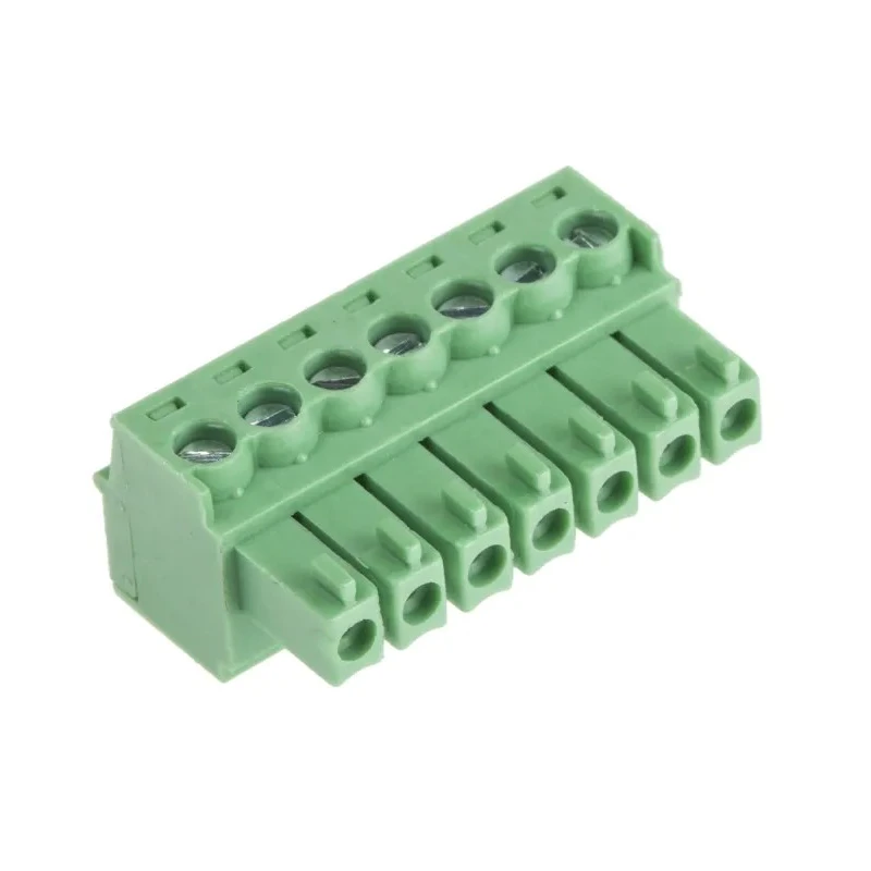 RS PRO Pluggable Terminal Block 7-Contact 3.5 mm Pitch 300V 10A Polyamide 66 Straight Green 1 Row 144-4068