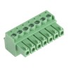 RS PRO Pluggable Terminal Block 7-Contact 3.5 mm Pitch 300V 10A Polyamide 66 Straight Green 1 Row 144-4068