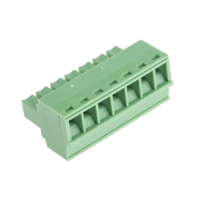 RS PRO Pluggable Terminal Block 7-Contact 3.5 mm Pitch 300V 10A Polyamide 66 Straight Green 1 Row 144-4068