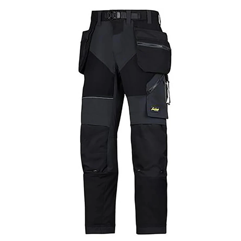 Snickers Flexiwork Men's Work Trouser, Black, Ripstop, 80 cm Waist, 32in Leg, 69020404052