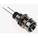 Bulgin Green Panel Mount LED Indicator 2.1V Lead Wire Recessed Bezel Silver DX1116/GN