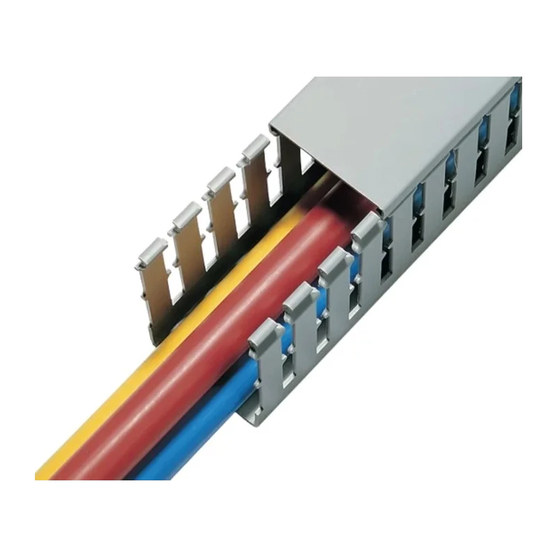 HellermannTyton HTWD-PW Grey Open Slot Cable Trunking, 100mm x 100mm x 2m, Polyvinyl Chloride W100mm