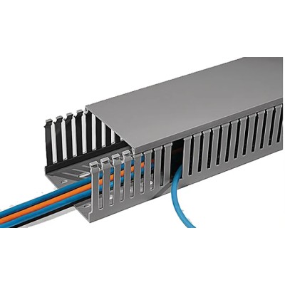 HellermannTyton HTWD-PD Open Slot Cable Trunking , 20mm x 20mm, Grey, 2m, PVC W20mm
