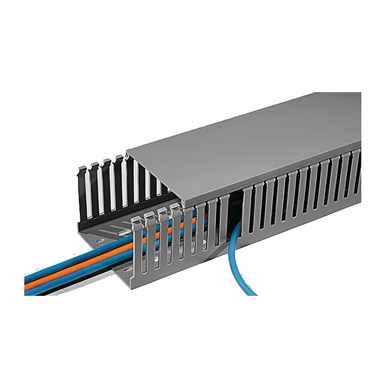 HellermannTyton HTWD-PD Open Slot Cable Trunking , 20mm x 20mm, Grey, 2m, PVC W20mm
