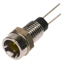 Bulgin Yellow Panel Mount Indicator, 6.1 mm Lead Wire, 2V DC, Single Colour, DX1116/YL