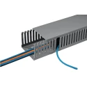 HellermannTyton Open Slot Cable Trunking, PVC, Grey, 50mm Width, 100mm Depth, 2m Length, HTWD-PD-50X100-PVC-GY W50mm