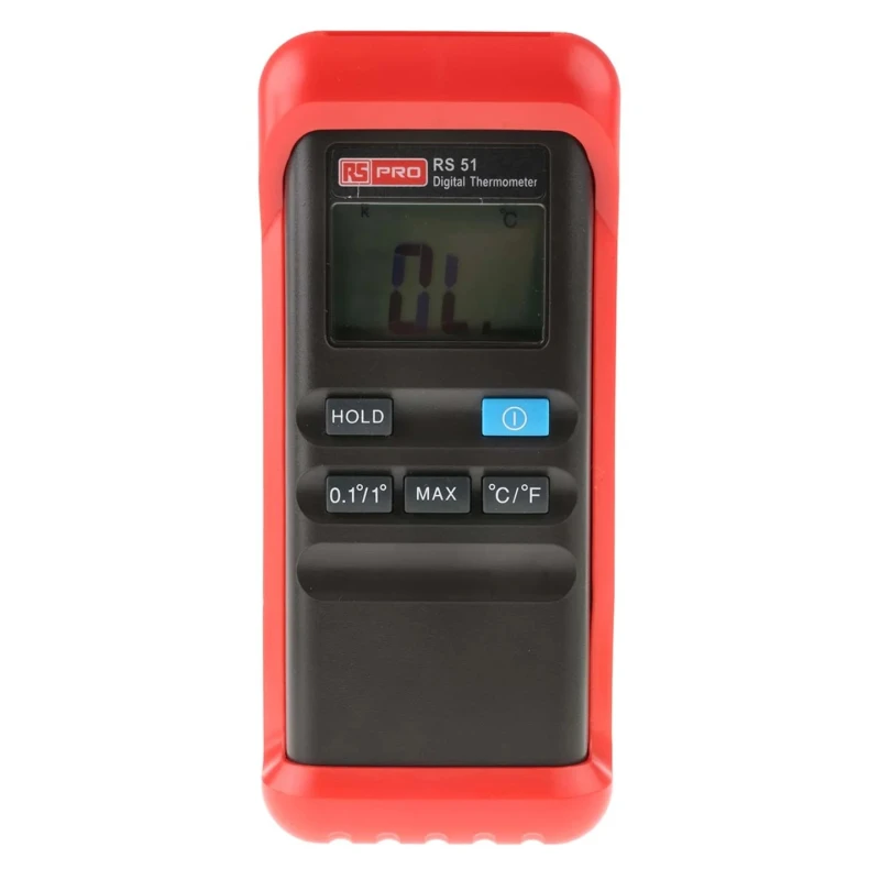 RS PRO K Type Probe Wired Digital Thermometer, 1 Input, 1300°C Max, ±0.2 Reading +1°C Accuracy RS51