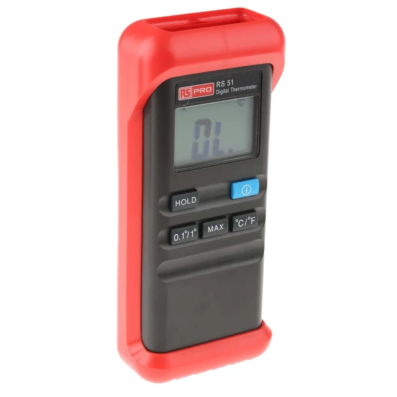 RS PRO K Type Probe Wired Digital Thermometer, 1 Input, 1300°C Max, ±0.2 Reading +1°C Accuracy RS51