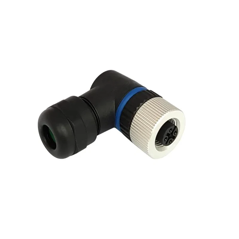 Bulgin Circular Connector Panel Mount 5 Contacts M12 IP67 Socket Female Right Angle Buccaneer M12 Series PXPPAM12RAF05ASTPG9