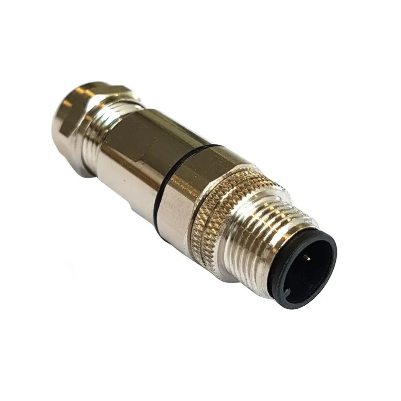Bulgin Circular Connector 12 Contacts Panel Mount M12 Plug Male IP67 Buccaneer M12 Series PXMBNI12FIM12ASCPG7