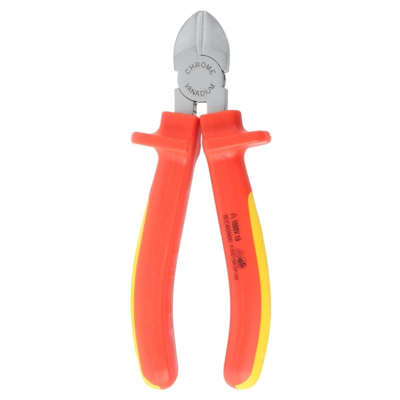 RS PRO VDE/1000V Approved Diagonal Cutter Side Cutter 152.4mm Chrome Vanadium Steel Thermoplastic Rubber Handle 144-7567