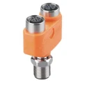 ifm electronic M12 to M12 Circular Connector Adapter, Female to Female, 4A, 300V, IP69K/IP67/IP68/IP65, EB Series EBT006