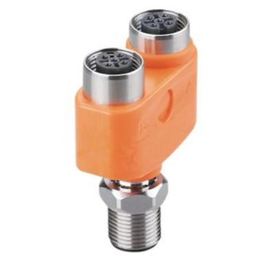 ifm electronic M12 to M12 Circular Connector Adapter, Female to Female, 4A, 300V, IP69K/IP67/IP68/IP65, EB Series EBT006