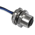 RS PRO Circular Connector 4 Contacts Panel Mount M12 Socket Female IP67 CPF12 Series 250V 4A 144-7599