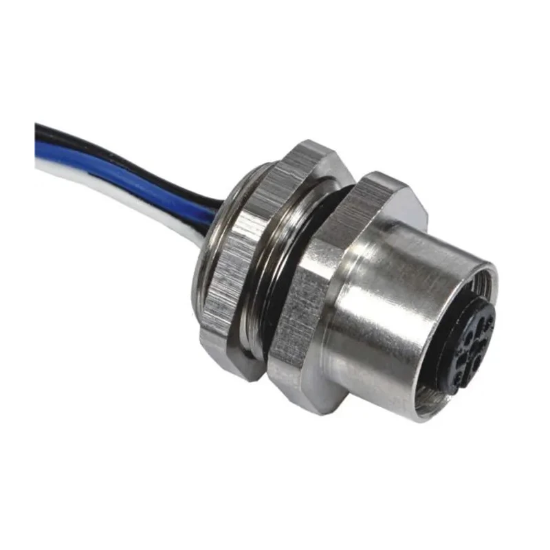 RS PRO Circular Connector 4 Contacts Panel Mount M12 Socket Female IP67 CPF12 Series 250V 4A 144-7599