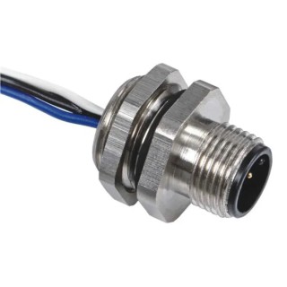 RS PRO Circular Connector 5 Contacts, Panel Mount, Plug, Male, M12, IP67, CPM12 Series 144-7606