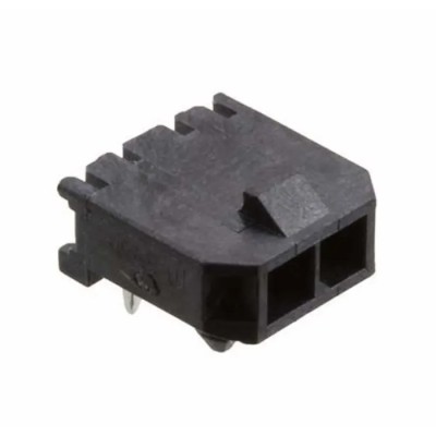Molex Micro-Fit 3.0 Series Right Angle Through Hole PCB Header, 2 Contacts, 3 mm Pitch, 1 Row, Shrouded 436500201