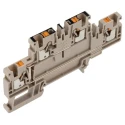 Weidmüller DIN Rail Terminal Block 800V, 24A, 4mm², Push-in, 2-Level, Dark Beige 1547650000