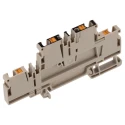 Weidmüller DIN Rail Terminal Block 800V, 24A, 4mm², Push-in, 2-Level, Dark Beige 1547650000