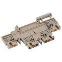 Weidmüller DIN Rail Terminal Block 800V, 24A, 4mm², Push-in, 2-Level, Dark Beige 1547650000