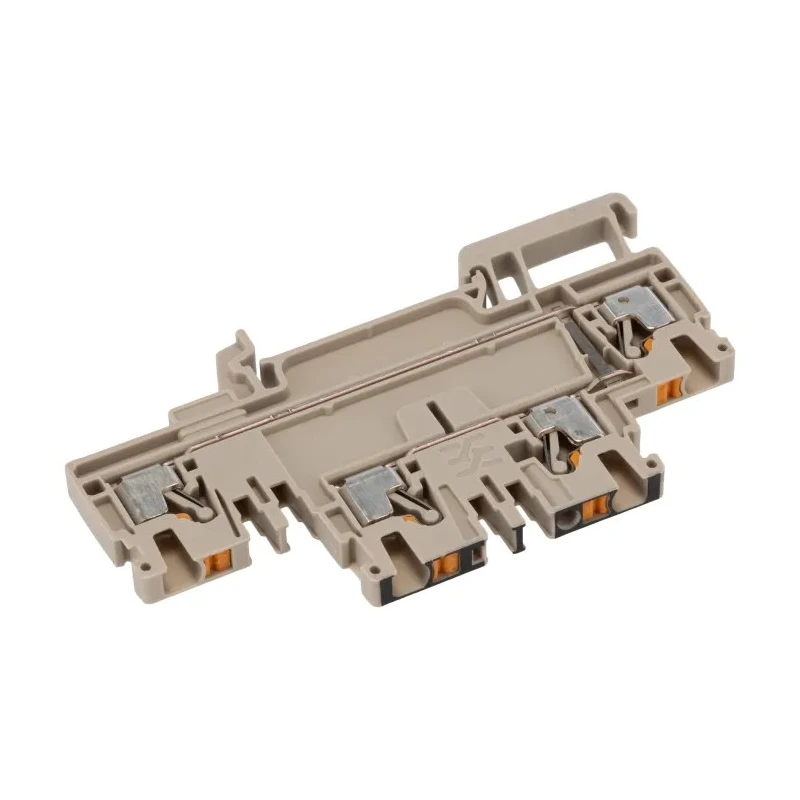 Weidmüller DIN Rail Terminal Block 800V, 24A, 4mm², Push-in, 2-Level, Dark Beige 1547650000