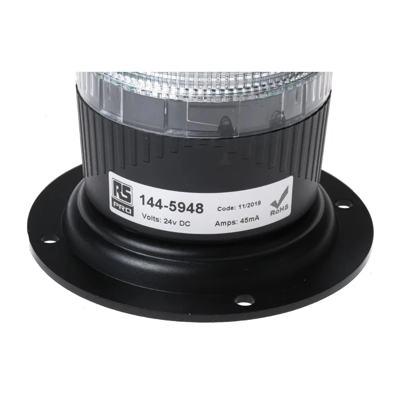 RS PRO LED-TLM Series Red and Green LED Beacon, 2 Lights, Surface Mount, 24V DC, IP65, 144-5948