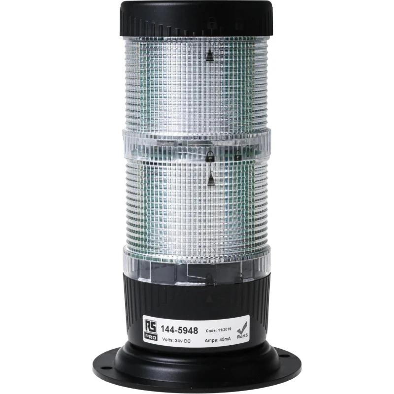 RS PRO LED-TLM Series Red and Green LED Beacon, 2 Lights, Surface Mount, 24V DC, IP65, 144-5948