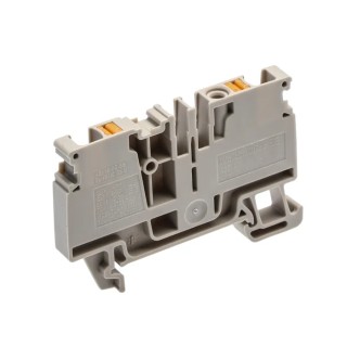 Weidmüller DIN Rail Terminal Block, 6mm², 1-Level, Push-in, 800V, Dark Beige 2051180000