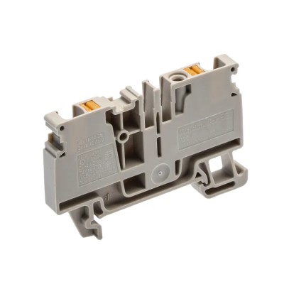 Weidmüller DIN Rail Terminal Block, 6mm², 1-Level, Push-in, 800V, Dark Beige 2051180000