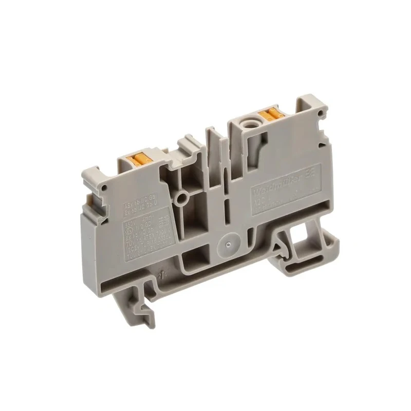 Weidmüller DIN Rail Terminal Block, 6mm², 1-Level, Push-in, 800V, Dark Beige 2051180000