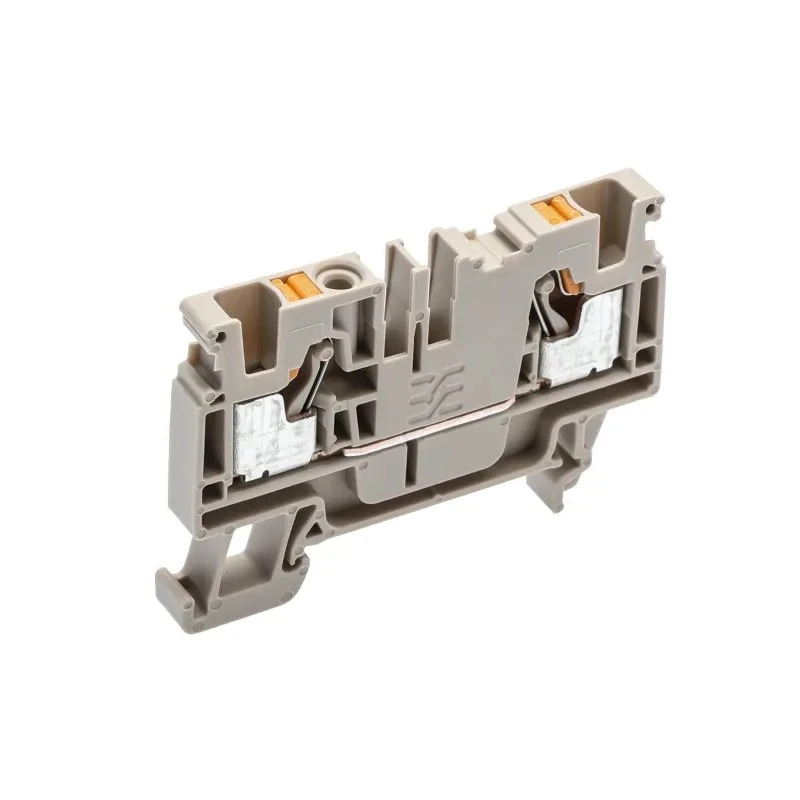 Weidmüller DIN Rail Terminal Block, 6mm², 1-Level, Push-in, 800V, Dark Beige 2051180000