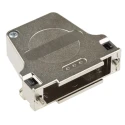 Phoenix Contact DSSC Series Die Cast Zinc Right Angle D-Sub Backshell, 25 Way Strain Relief 1419728