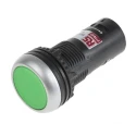 RS PRO Panel Mount Push Button Switch 22 mm Cutout Green Momentary SPDT IP65 145-0615