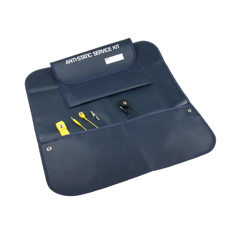 RS PRO ESD Field Kit 0.5m, Blue Heavy Duty Mat with 2 Pockets and 2 x 10 mm Studs 145-2122